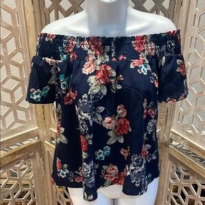 Active USA Floral Off-Shoulder Top